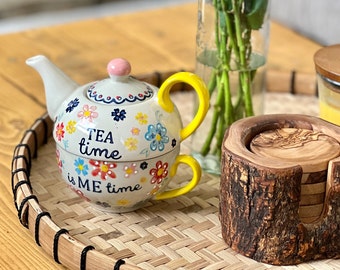 Floral Teapot & Mug Set ~ Tea For One