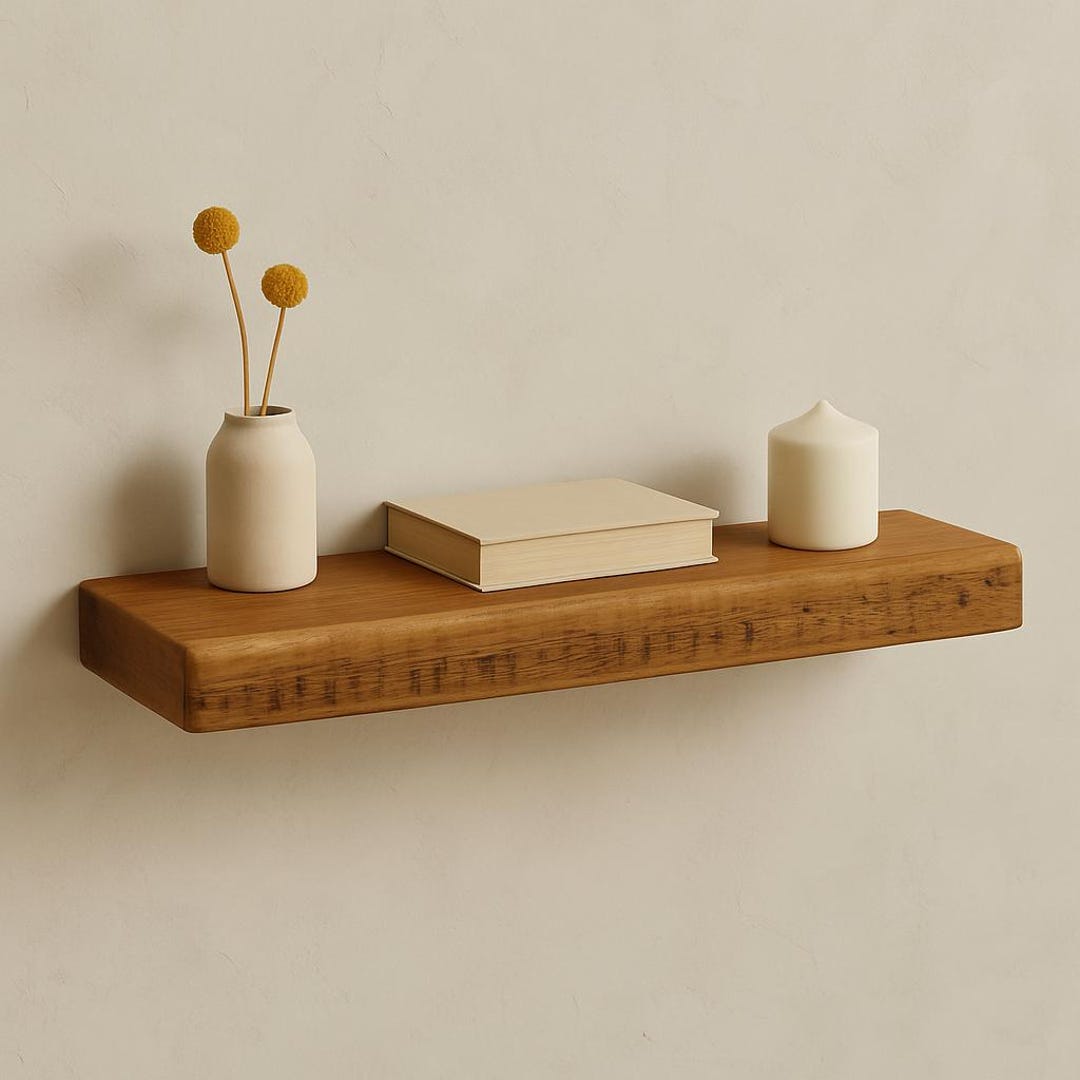 Live Edge Oak Floating Shelves, Walnut Shelves, Oak Flar Edge Shelf ...