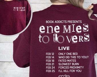 Enemies To Lovers Sweater, Romance Book Tropes, Dark Romance, Morally Grey, Romantasy Shirt, Smut Reader, Book Lover Gift, Book Tropes Shirt