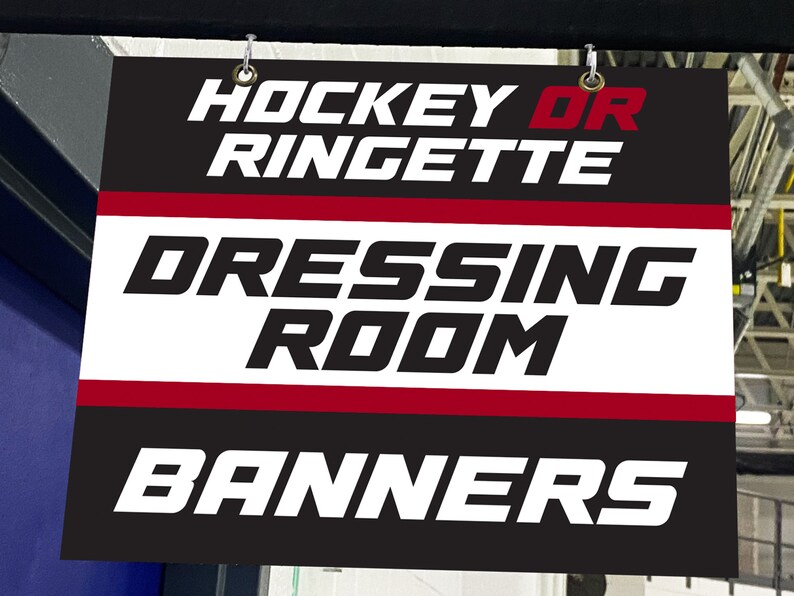 Dressing Room Banners for Hockey, Ringette and Lacrosse Etsy