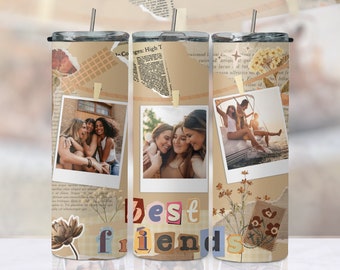 Photo Tumbler Wrap, Best Friends Tumbler Wrap, Friendship Tumbler Wrap, 20oz Tumbler Wrap, Friends Tumbler Wrap, Sublimation Tumbler Wrap