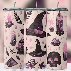 Witchy Vibes Potions and Spells PNG Tumbler Wrap, Skinny Tumbler Wrap, Wizard Tumbler Wrap, Sublimation Designs, 20oz Tumbler Wrap Design