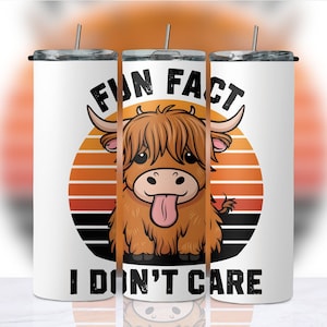 Highland Cow Funny Tumbler Wrap, Baby Highland Cow Tumbler Wrap, 20oz Tumbler Wrap, Sublimation Wrap, Sarcastic Tumbler Wrap