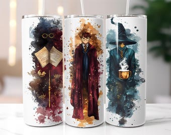 Wizarding Tumbler Wrap: 20oz Straight & Tapered PNG (Digital Download)