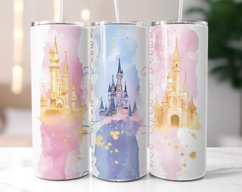 Magic Castle 20oz Tumbler Wrap: Cartoon Character PNG (Digital Download)