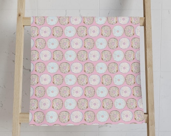 Sprinkled Donuts - Pink Hand Towel