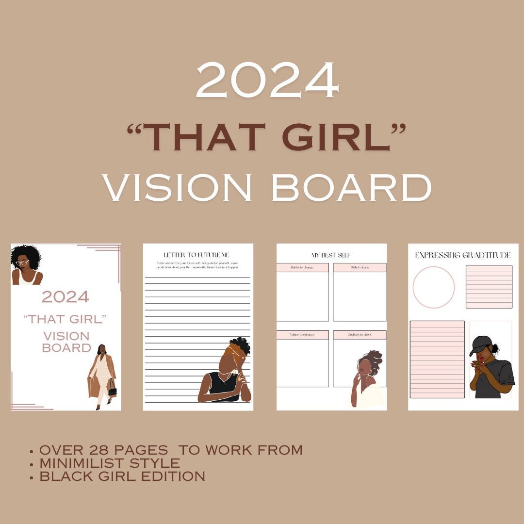 2024 Vision Board Clip Art Book For Girls: Create Motivational & Powerful  Vision Board From 400+ Pictures, Quotes and Affirmations | Reach Your Full
