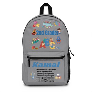 Backpack custom name backpack for boys back to school backpack for boys backpack with affirmations for boys nice boys backpack with name