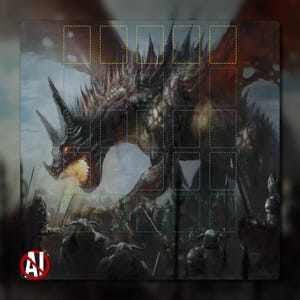 Tapis de jeu solo Valeria Card Kingdoms, 24 x 24 po (600 x 600 mm), accessoire de jeu compatible sur le thème du néoprène