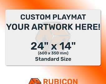 Custom Playmat 24" x 14" Personalized Tabletop Game Mat for MTG Pokemon Lorcana Riftbound Cyberpunk TCG