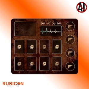 Resident Evil-spelermat, neopreen dashboard voor bordspel, gestikte randen, 12 x 10 solo-opstelling, door fans gemaakt compatibel accessoire