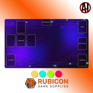 Neuroscape Tcg Playmat 24 "x 14" oder 28 "x 14" Taktische Cyberpunk Karte Spielmatte Personalisiertes Geschenk