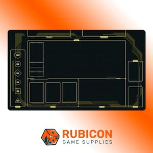Cyberpunk TCG Playmat 24" x 14" or 28" x 14" Organizer Battle Mat Zones Personalized Gift Option