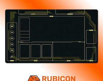 Cyberpunk TCG Playmat 24" x 14" or 28" x 14" Organizer Battle Mat Zones Personalized Gift Option
