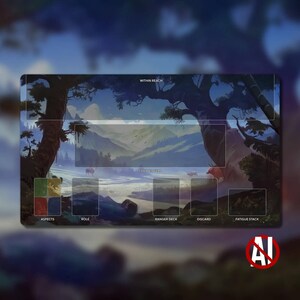 Earthborn Rangers Waldläufer spielmatte, 24 "x 14" (600 x 350 mm), kompatible Spielermatte mit Neopren-Thema, Originalkunstwerk, keine KI