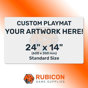 Tapete de jogo personalizado de 60 x 35 cm (24" x 14"), use sua própria arte, MTG, Pokémon, Lorcana, Riftbound, tapete de jogo personalizado