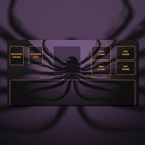 Tapete de jogo do vilão Marvel Champions, 24" x 12" (600 x 300 mm), painel de acessórios de jogo compatível com tema de neoprene