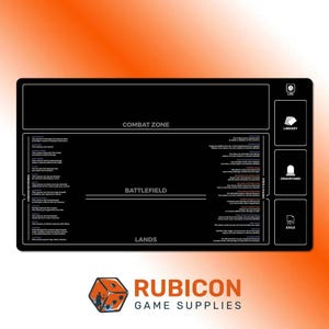 MTG New Player Keywords Playmat 24" x 14" or 28" x 14" Magic Reference Card Mat Custom Artwork