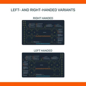 Riftbound TCG New Player playmat in right-handed and left-handed layouts