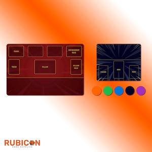 Tapetes de juego Sentinels of the Multiverse, tablero de héroe o villano, tapete de neopreno, bordes cosidos, accesorio compatible hecho por fans