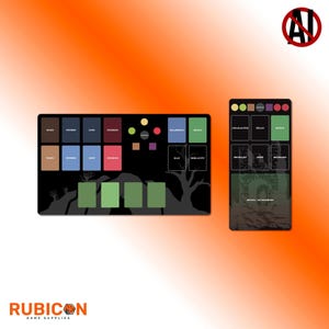 Iron Helm-speelmat, neopreen speelmat 24 x 14 inch en spelersmat 8,5 x 18 inch, gestikte randen, meeslepende lay-out, solo-accessoire kerkercrawler