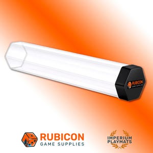 Tubo hexagonal de PVC transparente para guardar tapetes de juego de 61 x 35,5 cm (24" x 14"). No se enrolla. Apilable. Portátil. Regalo ideal.