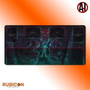 Painel de encontro Arkham Horror LCG, não oficial, 18" x 8,5", acessório de jogo temático compatível
