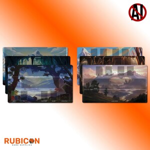 Tapetes de juego compatibles con Earthborne Rangers, 24" x 14", accesorio de mesa temático, arte original, sin IA