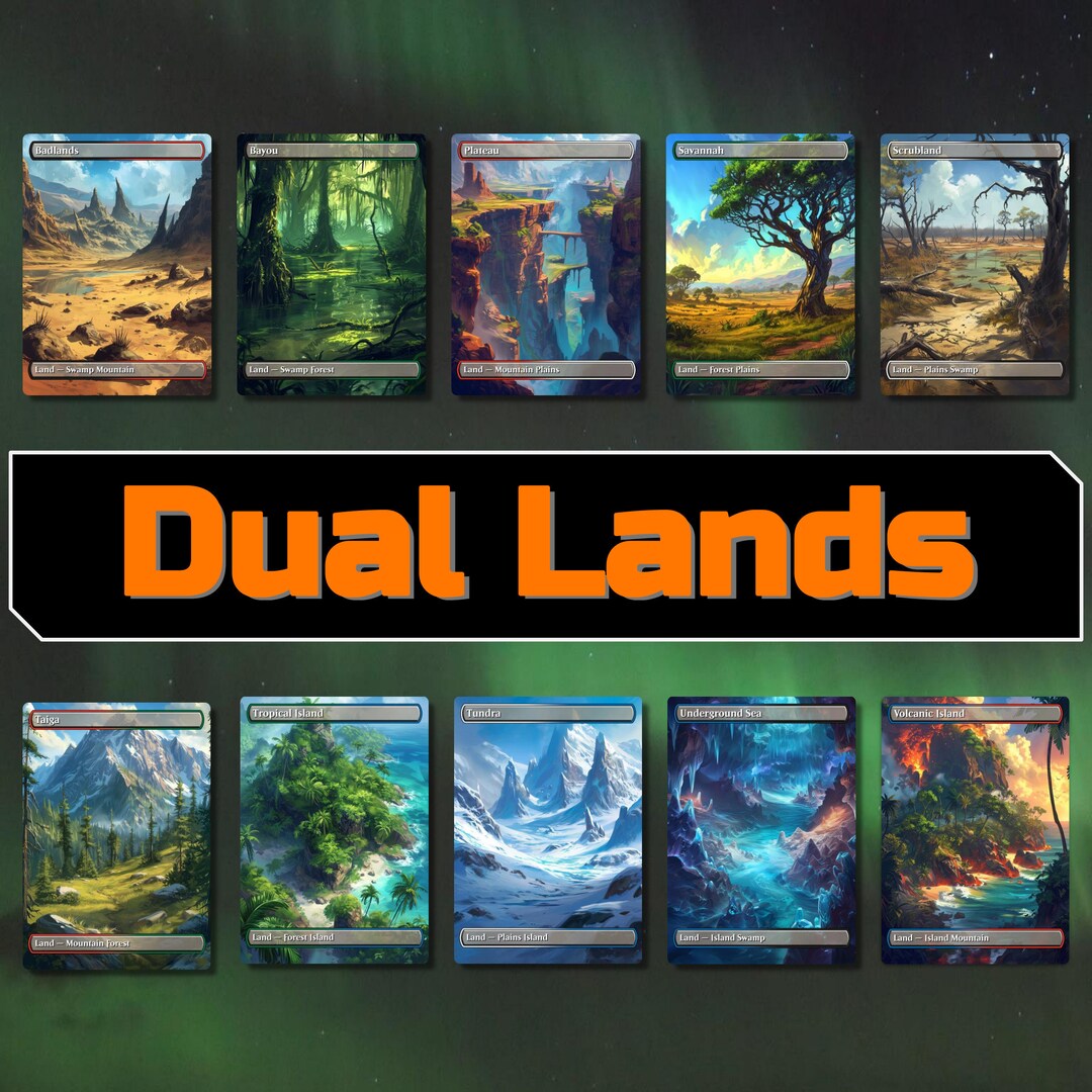 Dual Lands Proxies Playtest Cards Edh/cedh Staples Set of 10 Etsy