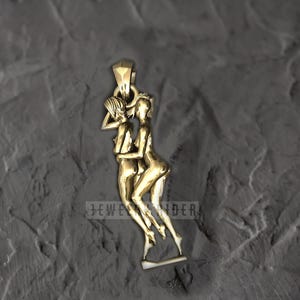 Lesbian passionate hug pendant, LGBT pendant