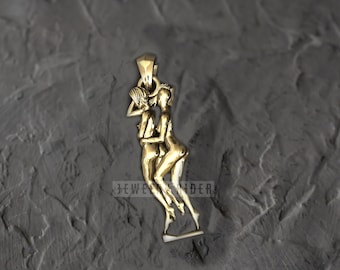 Lesbian passionate hug pendant, LGBT pendant