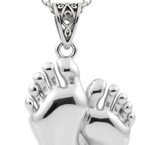 Custom Footprint Pendant. Capture the moment of your girlfriend&#39;s feet into a one of a kind pendant