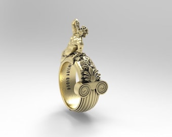 God Dionysus ring, Greek Mythology, God of the grape-harvest, Bacchus ring