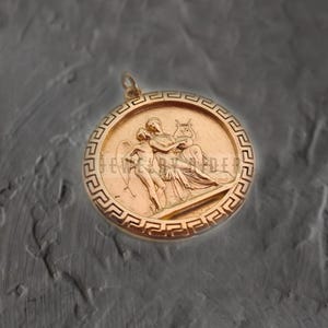 Apollo and Eros Pendant: Dual Aspects of Greek Mythology, Daphne Myth Pendant