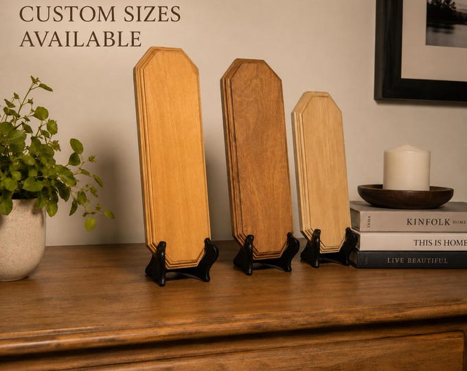 Solid Wood Plaque Blank for Engraving Wall Display Wood Sign Base Award Plaque Hardwood Walnut Maple Oak Custom Size