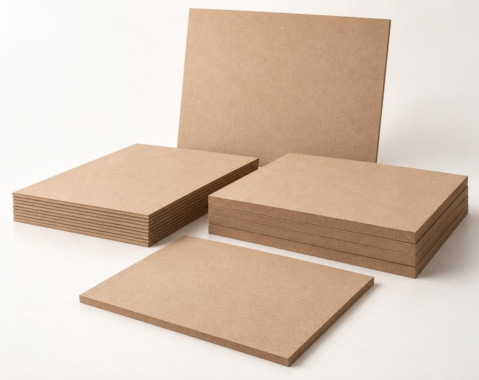 MDF Sheets & Craft Blanks, Unfinished Squares and Rectangles, 1/8 or 1/4 Inch