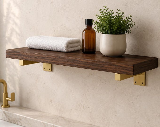 Custom Solid Hardwood Shelf Board – White Oak, Walnut, Maple, Cherry, Red Oak or Sapele