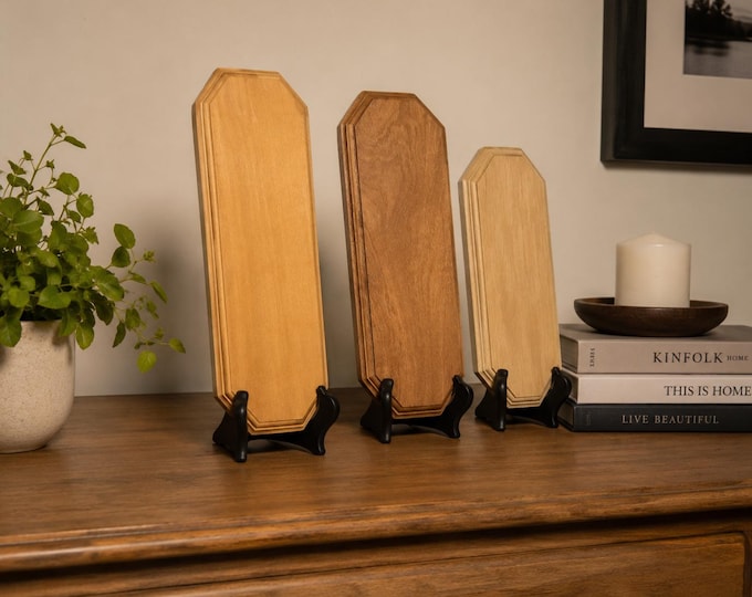 Solid Wood Plaque Blank for Engraving Wall Display Wood Sign Base Award Plaque Hardwood Walnut Maple Oak Custom Size