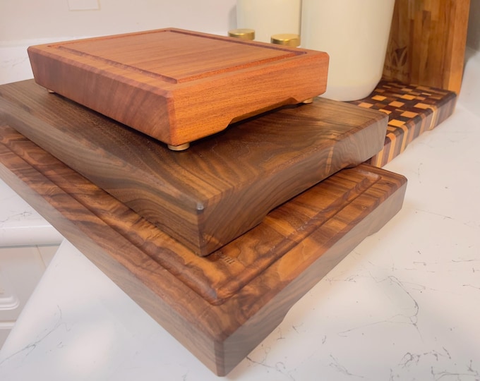 Solid Hardwood Chopping Board - One Single Piece Cutting Chopping Serving Board - No Glue No Joints - Personalied Wooden Boards - Pick Wood.