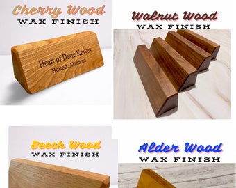 Desk Name Plate, Walnut, Cherry, Beech, Alder, Name Sign, Personalized Walnut Desk Name, Executive Custom Desk Name Plate, Laser Engraved