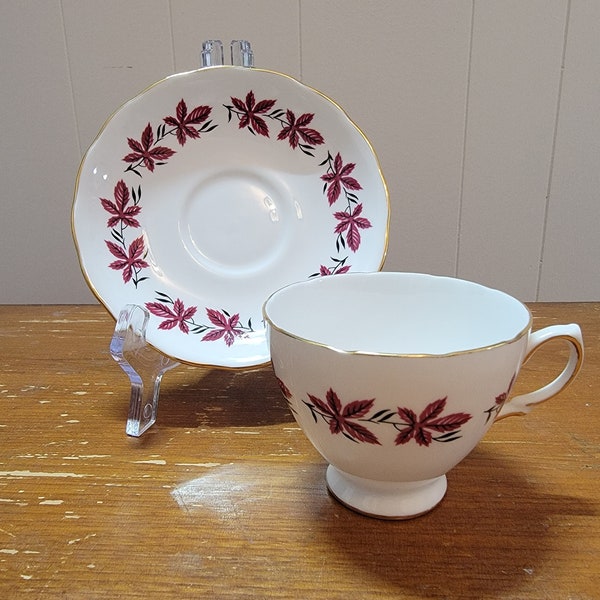 Colclough Sweet Chestnut #7823 Tea Cup and Saucer, a Product of Ridgeway Potteries Ltd.