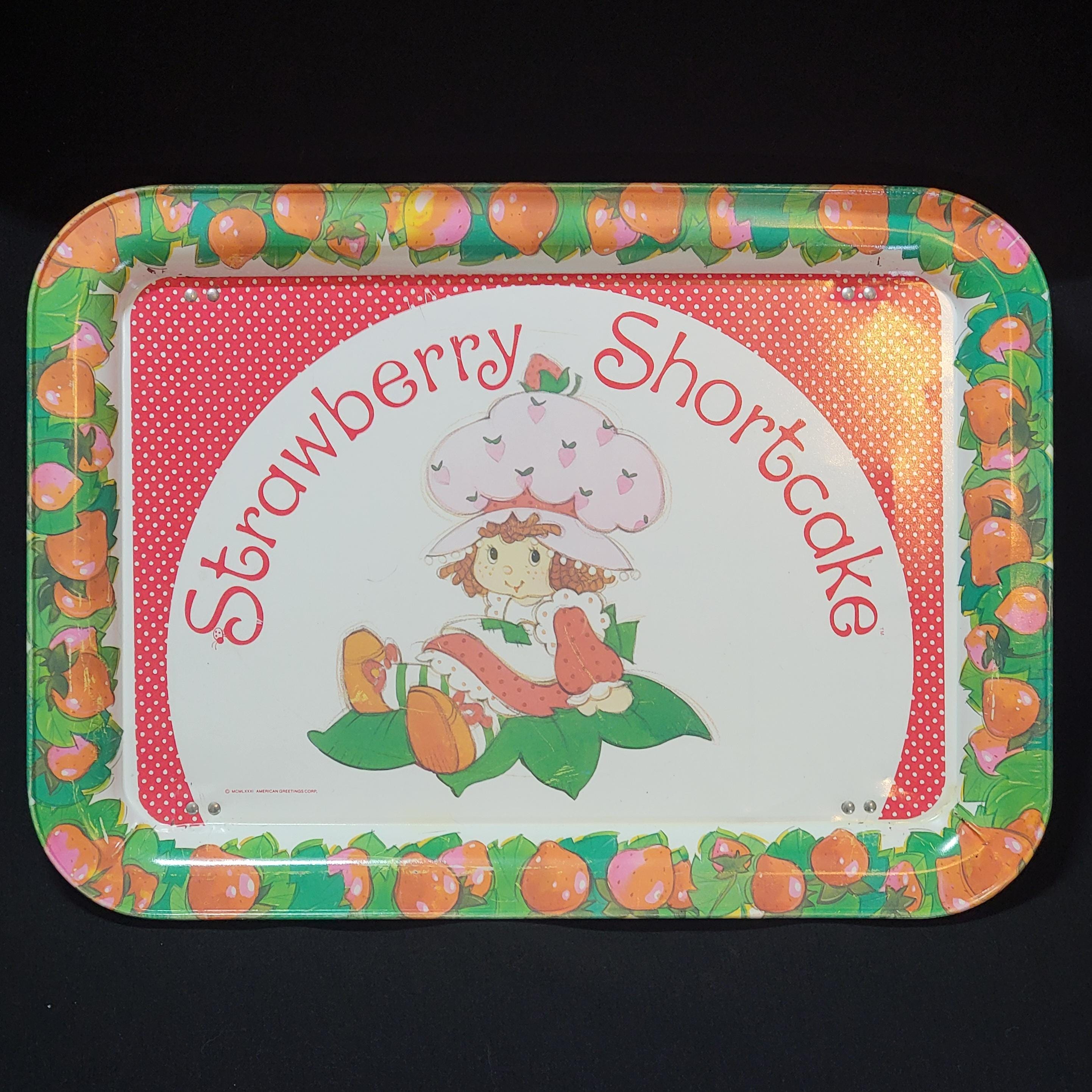 Vintage 1981 Strawberry Shortcake TV Tray, Folding Leg Tray / Lap