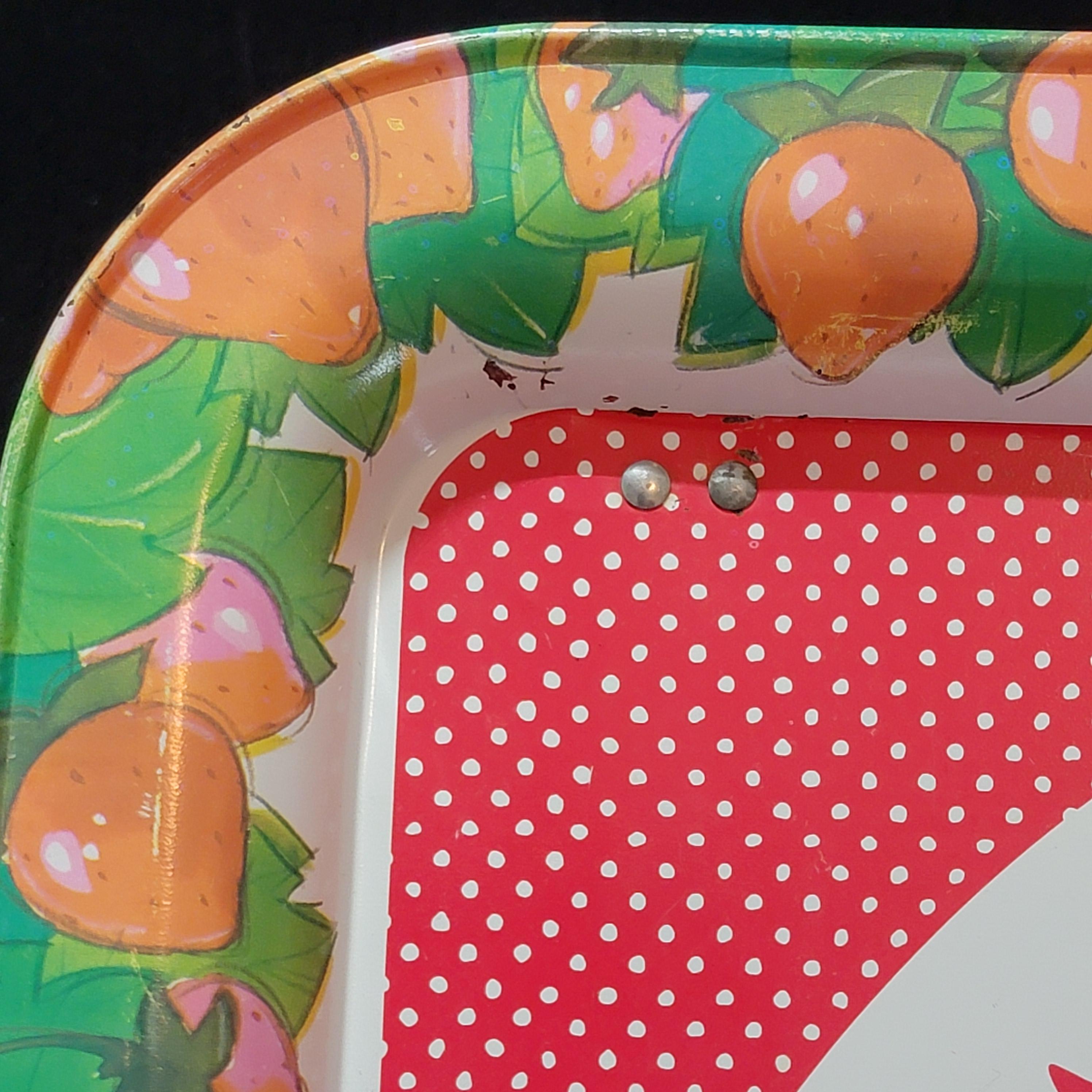 Vintage 1981 Strawberry Shortcake TV Tray, Folding Leg Tray / Lap