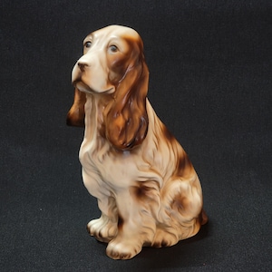 Vintage Japan, 7&quot; Bisque Springer Spaniel Figurine, Hard to Find