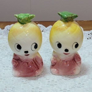 Set di ananas antropomorfo, sale e pepe per bambini Melon Head, kitsch