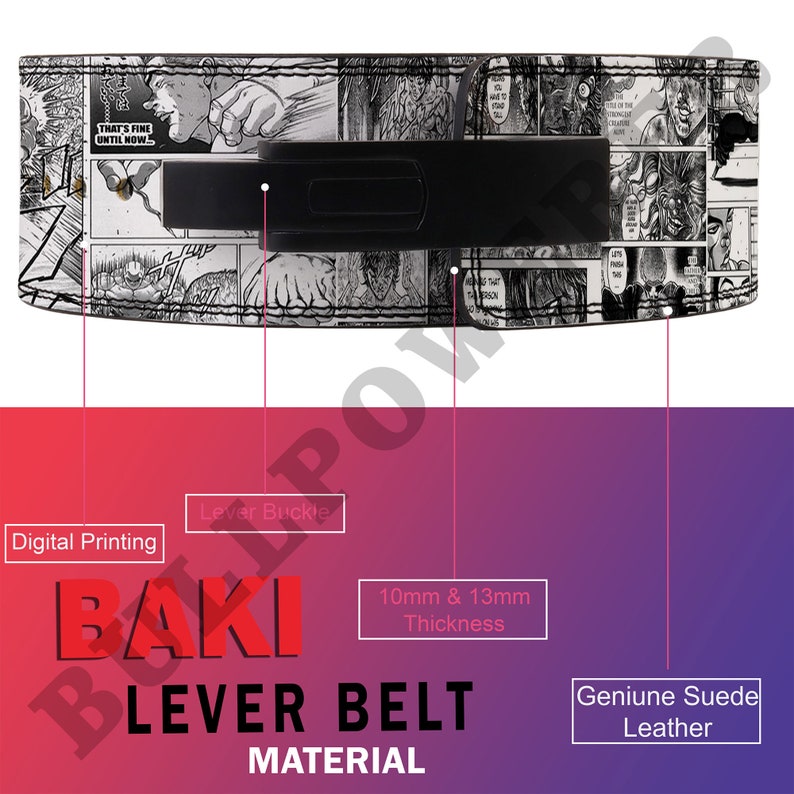 Anime Baki Weightlifting Belt Baki Lever Belt Anime Lever Lifting Belt