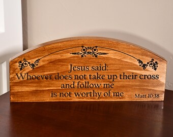 John 1:17 Grace and Truth, Christian wall art, Bible verse, wood plaques, desk signs, religious