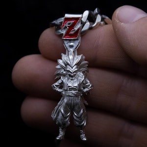 Dragon Ball Gotenks pendant, 925 silver