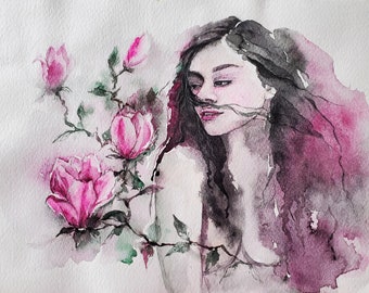 Be my Valentine - Original watercolor