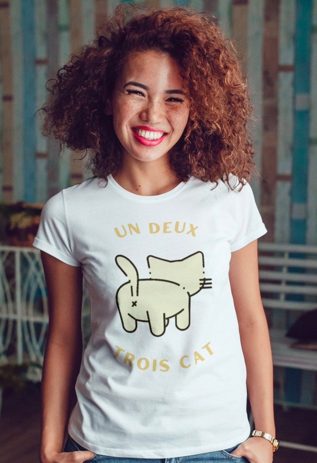 Un Deux Trois Cat Shirt, Funny Cat Shirt, Unisex Sweatshirt, Funny